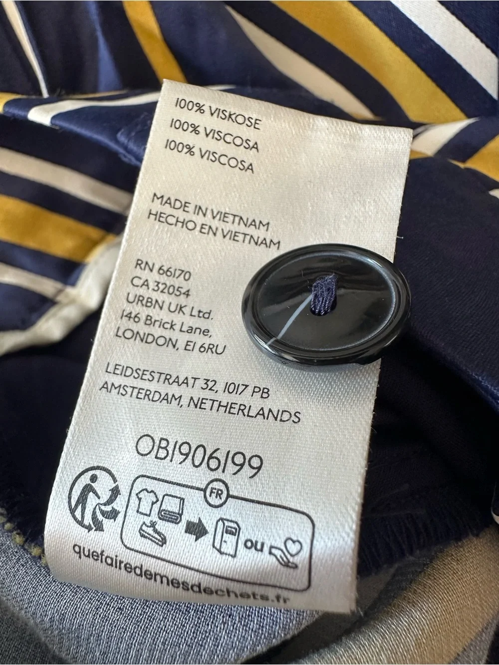 Anthropologie Maeve Navy, Mustard & White Striped Pants, size 8